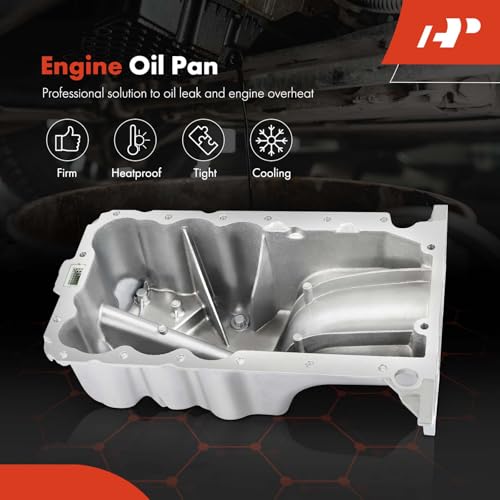 A-Premium Engine Oil Pan Sump with Drain Plug Compatible with Chevrolet Cruze 2011-2016, Sonic 2012-2020, Cruze Limited 2016, Trax 2013-2021 & Buick Encore 2013-2021, 1.4L, Replaces 25196122