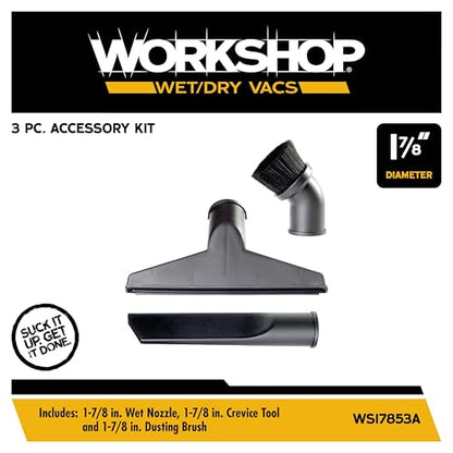 WORKSHOP Wet/Dry Vacs WS17853A 1-7/8-in. 3-Piece Shop Vacuum Attachment Kit