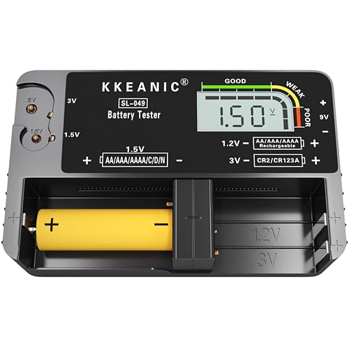 Battery Tester for AA AAA C D 9V & Household Batteries Battery Checker