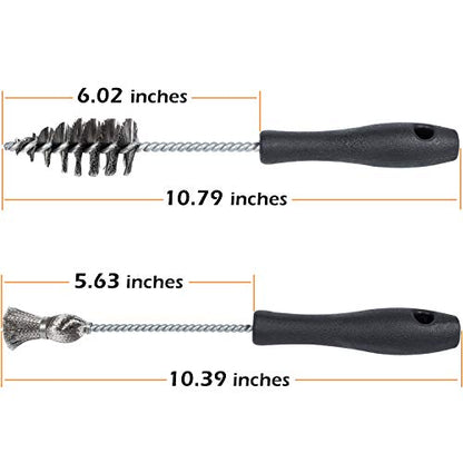 Injector Sleeve Cup/Seat/Bore Cleaning Brush Kit Replace AP0084 AP0085 3252 For 1994~2018 Ford Powerstroke 6.0L 6.4L 6.7L 7.3L / Caterpillar 3126 C7 C9 / Navistar/Maxxforce Stainless Steel (2 PCS)