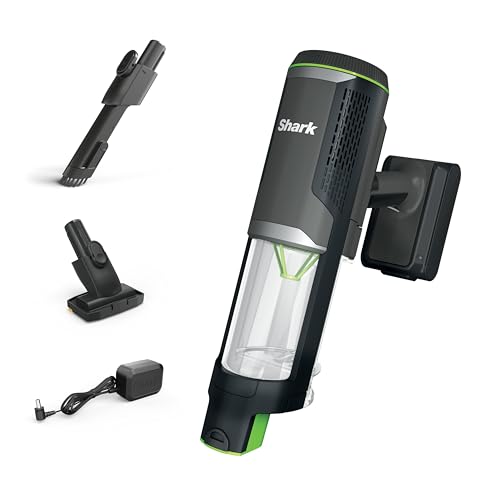 Shark PowerBoost Cordless 2-in-1 Car/Home Handheld PowerVac, Powerful Suction, 40 Minute Runtime, Portable, 3 Cleaning Modes, LED Screen, Furfins Tool, Duster Crevice Tool, Charcoal, BH102 - color: Charcoal