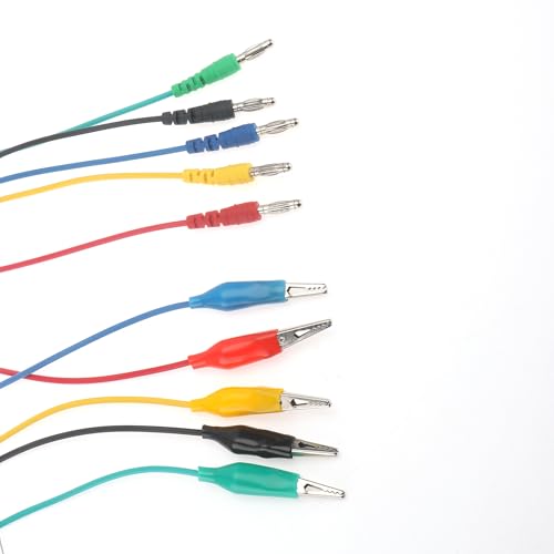 DIANN 20pcs Back Probe Test Kits 5pcs 4MM Banana Plug to Alligator Clip Test Leads and 15pcs Back Probe Pins 5 Colors for Vehicle Automotive Car Circuit Electrical Diagnostic Testing