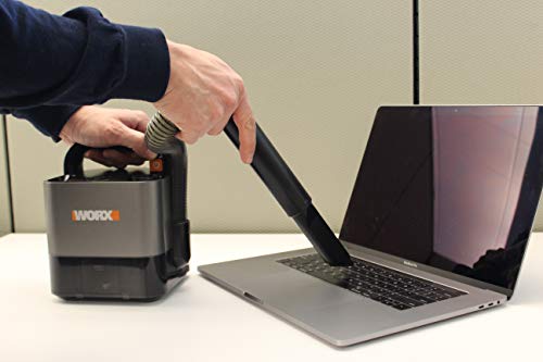 WORX WX030L.9 20V Power Share Cordless Cube Vac Compact Vacuum, Bare Tool Only, No Battery, Black - style: bare tool only