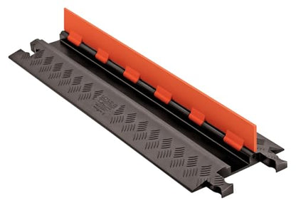 Checkers 1 Channel Low Profile Drive Over Cable Protector, Heavy Duty Loads up to 26,000 Pounds, Polyurethane Construction, Improved Traction and Stability, Black/Orange, GD1X75-ST-O/B - color: Orange, style: Standard