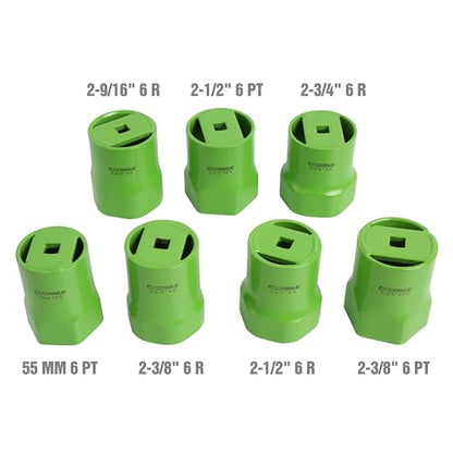 OEMTOOLS 37385 7 Piece Wheel Bearing Locknut Set, Remove and Install Wheel Bearing Locknuts, for Use with Many Dodge, Ford, and Toyota SUVs and Trucks