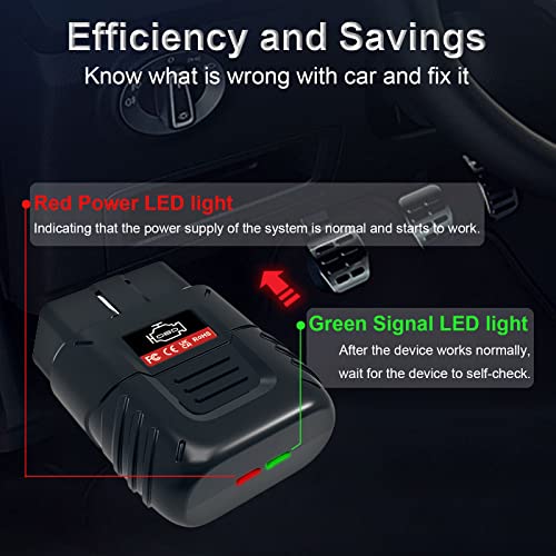 OBD2 Scanner Bluetooth SinoTrack Auto Diagnostic Scan Tool Car Fault Check Engine Light Wireless Car Code Reader for iOS & Android Compatible for All OBDII Protocol Vehicle Bluetooth 4.2