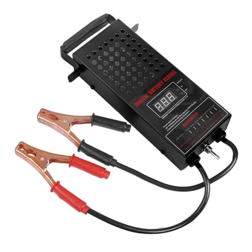 6/8/12/14/16/24V Battery Load Tester Automotive Battery Analyzer Car Battery Tester Voltmeter Tester with LCD Display,Cable Clamps - size: Light LCD