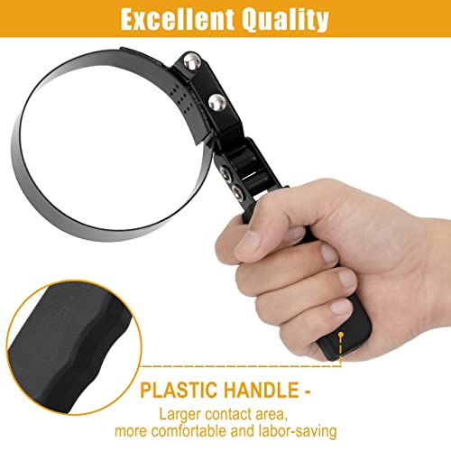 Oil Filter Wrench Set, 4PCs Heavy Duty Oil Filter Wrench 2.56”-3.11”, 3.27”-3.86”, 3.5”-3.86”, 4”-4.4”Swivel Oil Filter Remover Pliers, Oil Change Tools Set for Removing Oil Filters