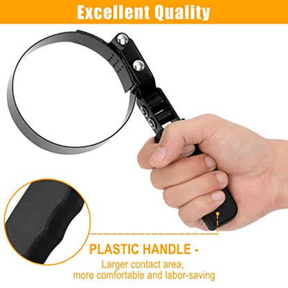 Oil Filter Wrench Set, 4PCs Heavy Duty Oil Filter Wrench 2.56”-3.11”, 3.27”-3.86”, 3.5”-3.86”, 4”-4.4”Swivel Oil Filter Remover Pliers, Oil Change Tools Set for Removing Oil Filters