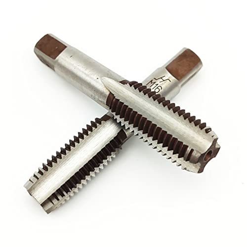 AtticZone M16 x 2.0 Metric Hand Thread Tap, Right Hand, Alloy Tool Steel, 1 Taper Tap, 1 Plug Tap for Metal Working DIY Industrial - size: M16x2.0