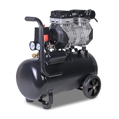 AAIN Ultra Quiet Air Compressor, 6.3 Gallon, Oil-Free, 1.5HP, 6 CFM, 116PSI | 70dB Noise Level Air Compressor with Wheels for Spray Painting, Auto Repair, Carpentry Decoration