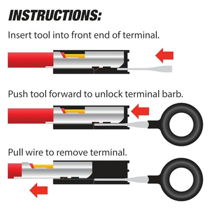Performance Tool W9053 22 pc. Quick Release Terminal Release Kit With Weather Pack Tool & 2 Sided Flip Storage Case - style: 22pc Terminal Release Kit