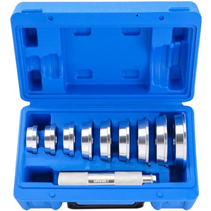 DASBET 10pcs Bearing Race and Seal Driver Set | Aluminum Bushing Press Kit with Seal Driver and 9 Adapters for Bearing Installation