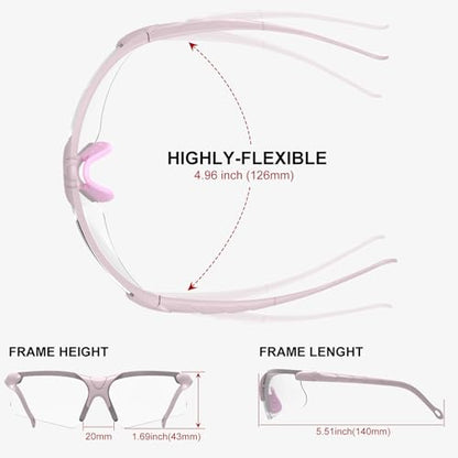 xaegistac Shooting Glasses with Case-Safety Glasses Anti Fog | Z87.1 Certificated Impact Resistance Safety Glasses for Hunting Shooting Sports - color: Multicolor