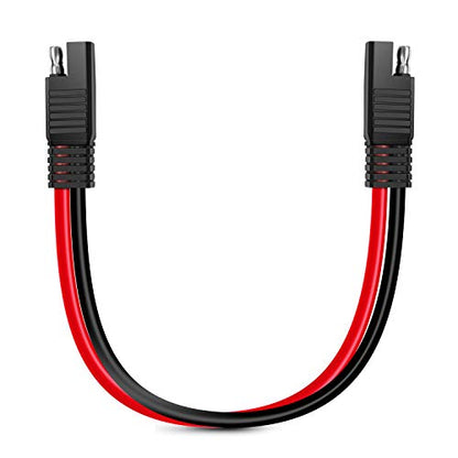 Nilight 10 Gauge 2 Pin Quick Disconnect Harness,Heavy Duty SAE Connector Bullet Lead Cable - color: 12" SAE Disconnect 10AWG