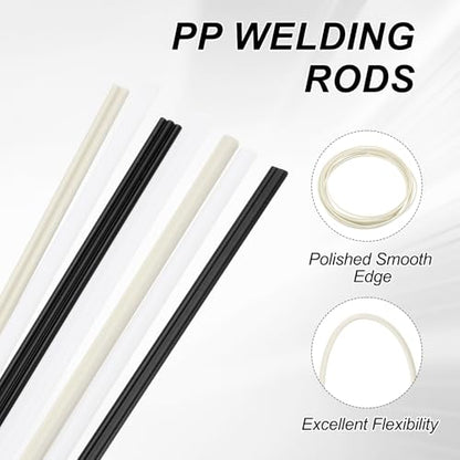 MECCANIXITY Plastic Welding Rods, 16.4 ft PP Welding Strips 3/16" for Plastic Welder Soldering Tool Kit, Car Bumpers, Kayak Repair, Beige - color: Beige