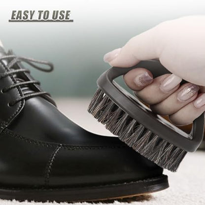 Soft Horsehair Bristle Leather Cleaning Brush for Car Interior, Comfortable Grip Car Wash Brush to Clean Upholstery Furniture Boots, Felt Hat Scrub Brushes Auto Detailing Cleaner Tool (1PC) - size: 1PC