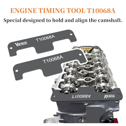 Engine Timing Tool Set, Compatible with Audi VW W8 W12 Touareg 3.2L, Magotan CC 3.0L, Audi & Porsche 3.6L VR6, and Bentley 6.0L / 6.3L W12 Engines, T10068A T10332 T10363, with Gloves