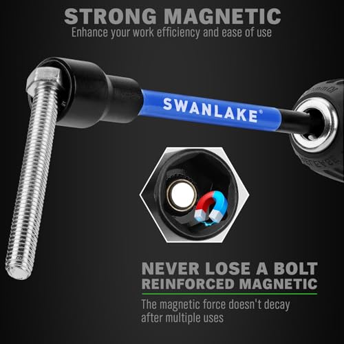 41-Piece Magnetic Nut Driver Set for Impact Drill Metric & SAE, Impact Socket Adapter, 2-IN-1 Ratchet Handle, Wing Nut Driver, Universal Socket, 1/4'' Quick-change Bit Holder - style: New Version