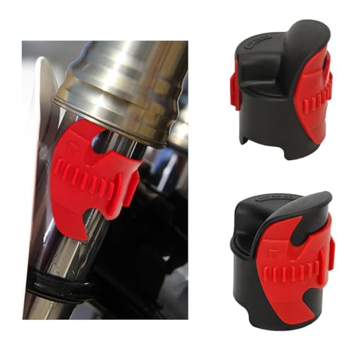 2 PCS Motorcycle Fork Seal Cleaner Tool, 45-55mm Motorcycle Shock Absorber Fork Seal Mate Tool, Front Fork Seal Oil Cleaning Tool for Dirt Bike, Motorcycle Accessories (Red) - color: Red, 2PCS