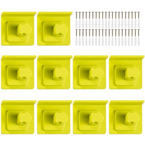 10 Pack Tool Holder Compatible with Ryobi 18V Power Tool Wall Mount Portable Holder Mount Hanger Storage Organizer with Screws Easy Installation for Workshop Garage - size: 10 Pack