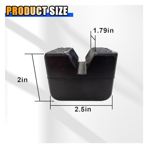 Jack Pad Adapter, Rubber Floor Jack Stand Pads, Universal Heavy Duty Slotted Frame Rail Pinch Weld Protector (2Pcs) - size: 2Pcs