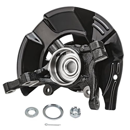 Detroit Axle - 2.4L Front 4pc Steering Knuckles Kit for 2011 Kia Optima, 2 Steering Knuckles & Wheel Bearing Hubs 2 Outer Tie Rods Replacement - size: 4SU47760/Kit