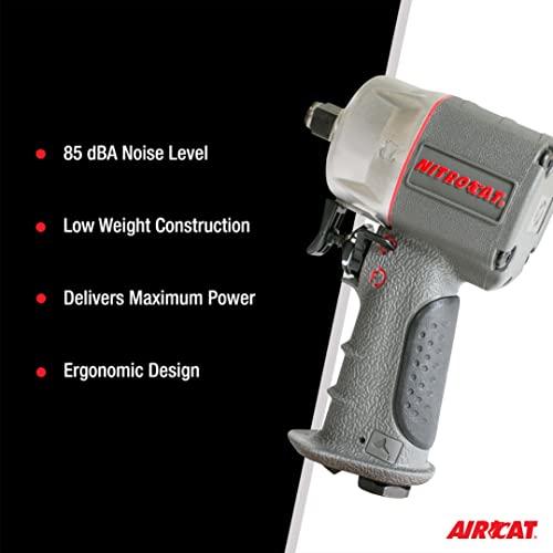 AIRCAT Pneumatic Tools 1056-XL 1/2-Inch NITROCAT Composite Compact Impact Wrench : Low Weight Power Impact Wrench : Tool for Automotive Improvement & Maintenance - size: 1/2-Inch