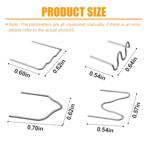 1200PCS Plastic Welder Staples - 6 Different Shapes 0.6 0.8mm Hot Staples Car Plastic Welding Kit with Storage Box - Stainless Steel Bumper Welding Rods Nails Repair Kit for Dashboard Lamp Holder