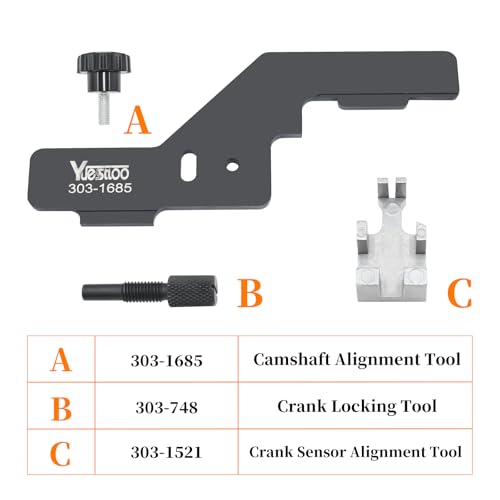 Camshaft Alignment Timing Kit Compatible with Ford 2.0L 2.3L EcoBoost 2019+ | Includes Crank Sensor Alignment Tool Crank Locking Tool, Replaces 303-1685 303-1521 303-748 - size: 4pcs
