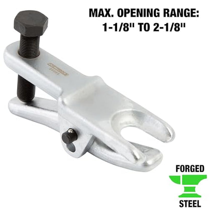 OEMTOOLS 37308 Ball Joint Separator, Adjustable 1 1/8 to 2 1/8 Inch Range, 3/4 Inch Forcing Bolt, Easy Puller Tool for Front Wheel Drive Vehicles