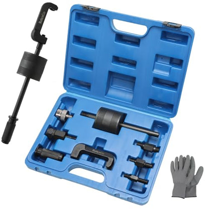 ReluxGo Engine Tools Diesel Injector Extractor Puller Kit Common Rail Tool Slide Hammer Puller Adaptors Fit for Mercedes Benz