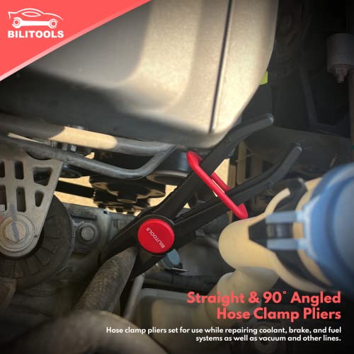 BILITOOLS 3pcs Hose Pinch Off Pliers Set, Straight Clamp Tool for Lines | 5.9/7.3/10" Sizes Plastic Pliers Set, Non-Damaging, Locking Grip, 160°c Heat-Resistant, for Fuel/Coolant/Brake/Vacuum Lines - size: 3-Piece, style: Straight