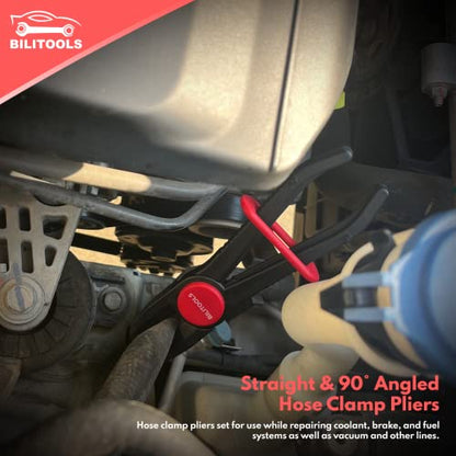BILITOOLS 3pcs Hose Pinch Off Pliers Set, Straight Clamp Tool for Lines | 5.9/7.3/10" Sizes Plastic Pliers Set, Non-Damaging, Locking Grip, 160°c Heat-Resistant, for Fuel/Coolant/Brake/Vacuum Lines - size: 3-Piece, style: Straight