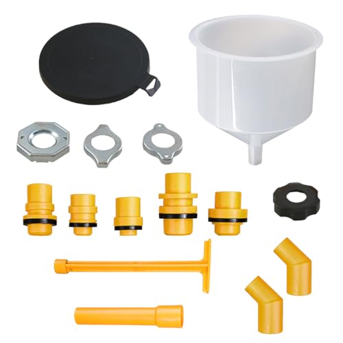 No-Spill Coolant Funnel Kit, Spill-Proof Coolant Filling Funnel Radiator Flush Kit with Adapters, Universal Radiator Bleeder Funnels Fill Kit for Most Cars (15PCS) - color: 15PCS