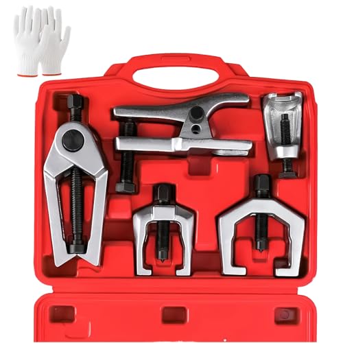 3+2 Piece Ball Joint Separator Pittman Arm Puller Pull Rod End Tool | 5-in-1 Front Service Kit, Pull Rod and Ball Joint