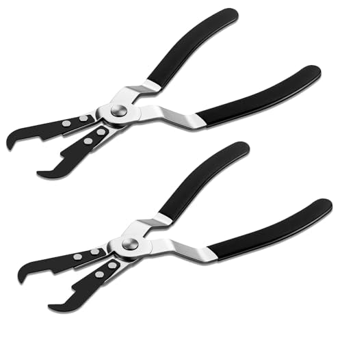 2 Pack Door Handle Clip Plier, Windshield Molding Panel Trim Removal Tool, Window Winders & Molding Clip Remover for Automotive Interior Repair, Radio Installation, Furniture Fix