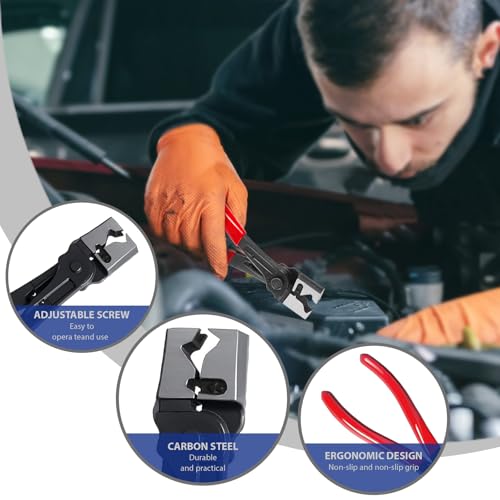 Electrical Disconnect Pliers 3pack Fuel Line Pinch Clamp Crimp Tools | Automotive Tools Connector Clamps, Ignition Coil Safety Wire Plier, for Cars Trucks Clamp Repair - color: Carbon Steel