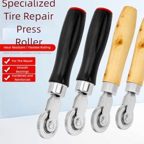 Tire Repair Roller Tool with Rust Resistant Steel Grinding Head and Ergonomic Handle for Long Lasting Tire Patch Work (A)