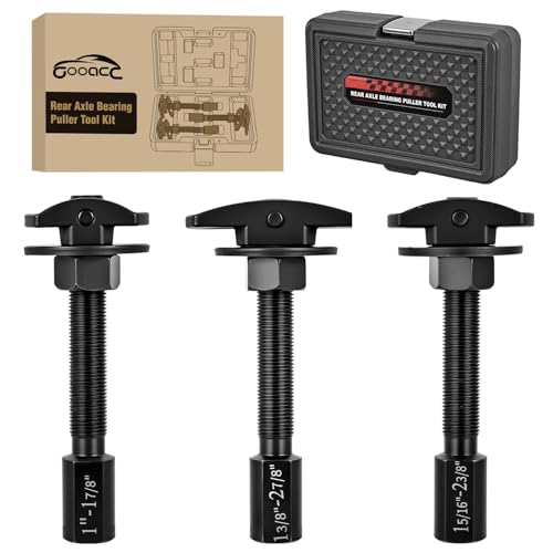 GOOACC 3PCS Rear Axle Bearing Puller Set, Axle Bearing Puller Removal Tool Kit with 3 Sizes 1" to 1-7/8", 1-5/16" to 2-3/8" & 1-3/8" to 2-7/8" Axle Wheel Bearing Removal Tools for Axles Bearings Black - color: 3pc Rear Axle Bearing Puller Black