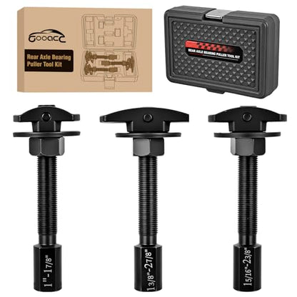 GOOACC 3PCS Rear Axle Bearing Puller Set, Axle Bearing Puller Removal Tool Kit with 3 Sizes 1" to 1-7/8", 1-5/16" to 2-3/8" & 1-3/8" to 2-7/8" Axle Wheel Bearing Removal Tools for Axles Bearings Black - color: 3pc Rear Axle Bearing Puller Black