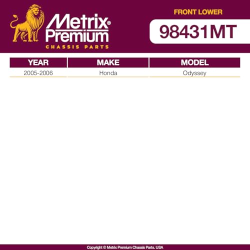 Metrix Premium Chassis Parts - 2 PC Front Lower Ball Joint Kit Fits 2005-2006 Honda Odyssey, Replacement K80606, Made in Europe