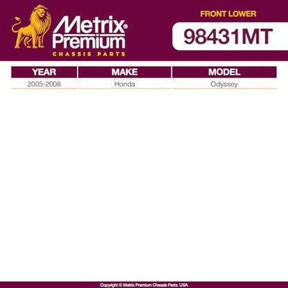Metrix Premium Chassis Parts - 2 PC Front Lower Ball Joint Kit Fits 2005-2006 Honda Odyssey, Replacement K80606, Made in Europe