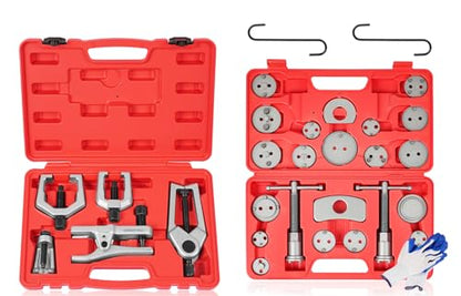 DAYUAN 5pcs Professional Front End Service Tool Bundle with 27Pcs Brake Caliper Compression Tool