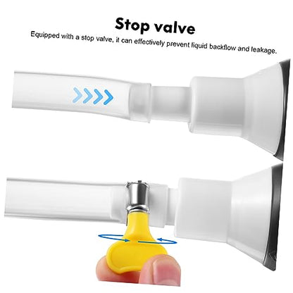 Manual Transfer Pump Kit 1 Set Siphon Hose and Check Valve for Fuel Extraction Portable Hand Pump for Automotive and Home Use
