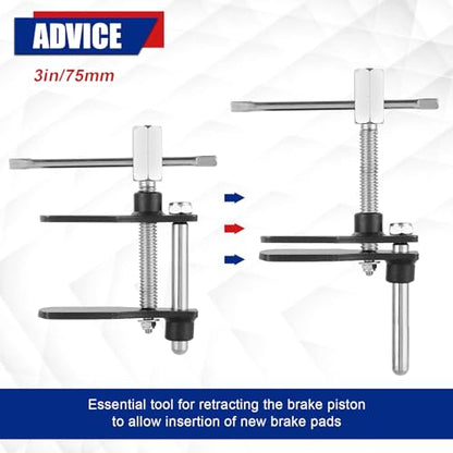 NYXOVA Disc Brake Pad Installation Spreader Caliper Piston Spreader Tool, Motorcycle Brake Calliper Compressor Tool