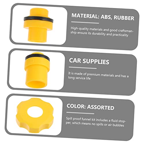 ULTECHNOVO Spill Coolant Filling Kit Radiator Funnel for Easy Coolant Transfer Prevents Overflow Includes Fluid Stopper for Efficient Reuse