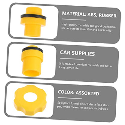 ULTECHNOVO Spill Coolant Filling Kit Radiator Funnel for Easy Coolant Transfer Prevents Overflow Includes Fluid Stopper for Efficient Reuse