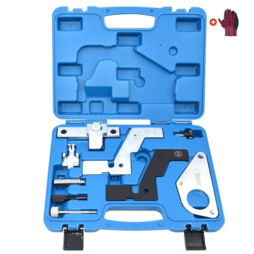 Engine Camshaft Timing Locking Tool Kit, Compatible with Jaguar Land Rover Evoque Ford Edge Escape Volvo Mondeo 2.0T Mustang 2.3T, Replace 303-1595 303-1600 303-1594 - size: 9PCS Improved Kit
