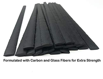 JOUNJIP PolyPlaz Plastic Welding Rods for TPO TEO & PP Bumper Kayak Repairs, Flat Ribbon (40pack, PolyPlaz-Black) - size: 40pack, style: PolyPlaz-Black